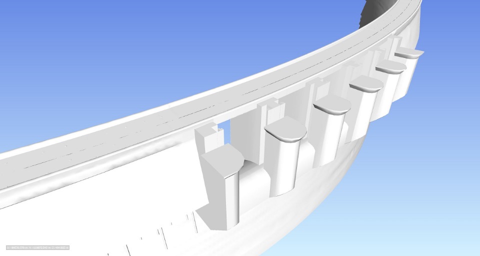 既設ダム施設の３Ｄモデル作成