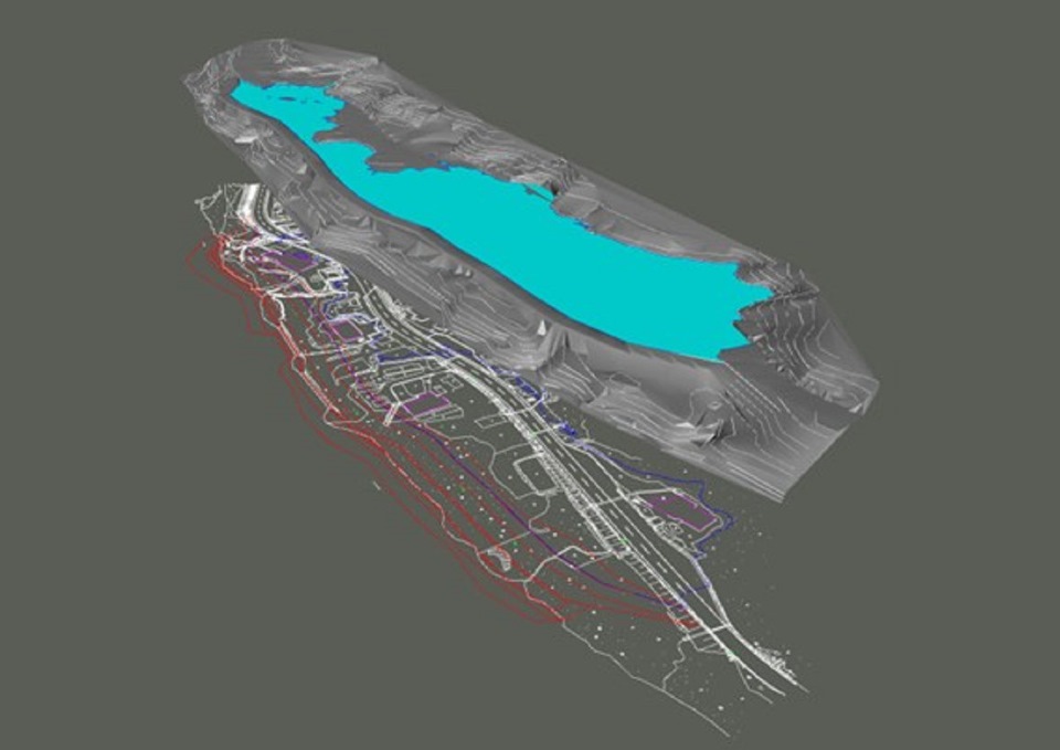 内水リスク可視化のための3Dモデル作成